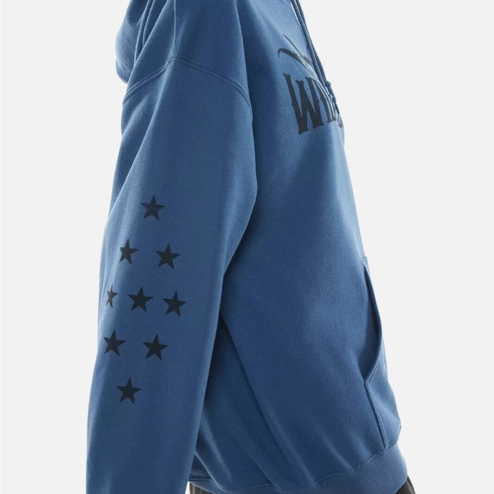 Urban outfitters Zion Rootswear Willie Nelson outlaw Blue Hoodie - Picture 3 of 6